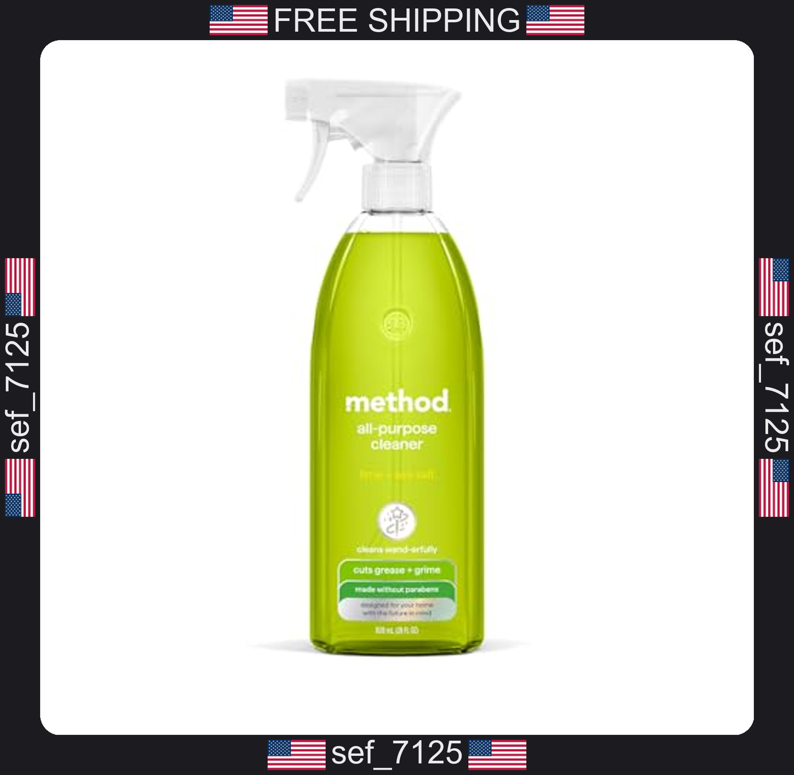 Method All-Purpose Cleaner Spray, Lime + Sea Salt, Perfect for Most Counters,