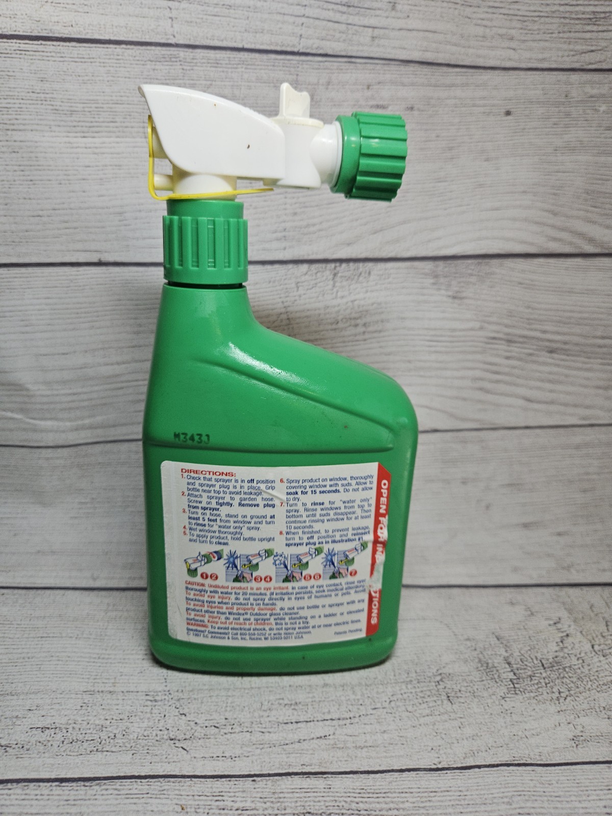 Vintage Windex Outdoor Concentrated Glass Cleaner – 32oz – NEW OLD STOCK 1997