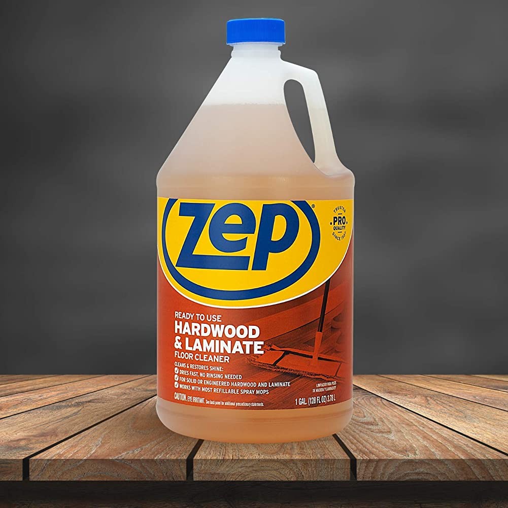Zep Hardwood & Laminate Floor Cleaner, Brown – 1 Gallon (Pack of 4) ZUHLF128CT