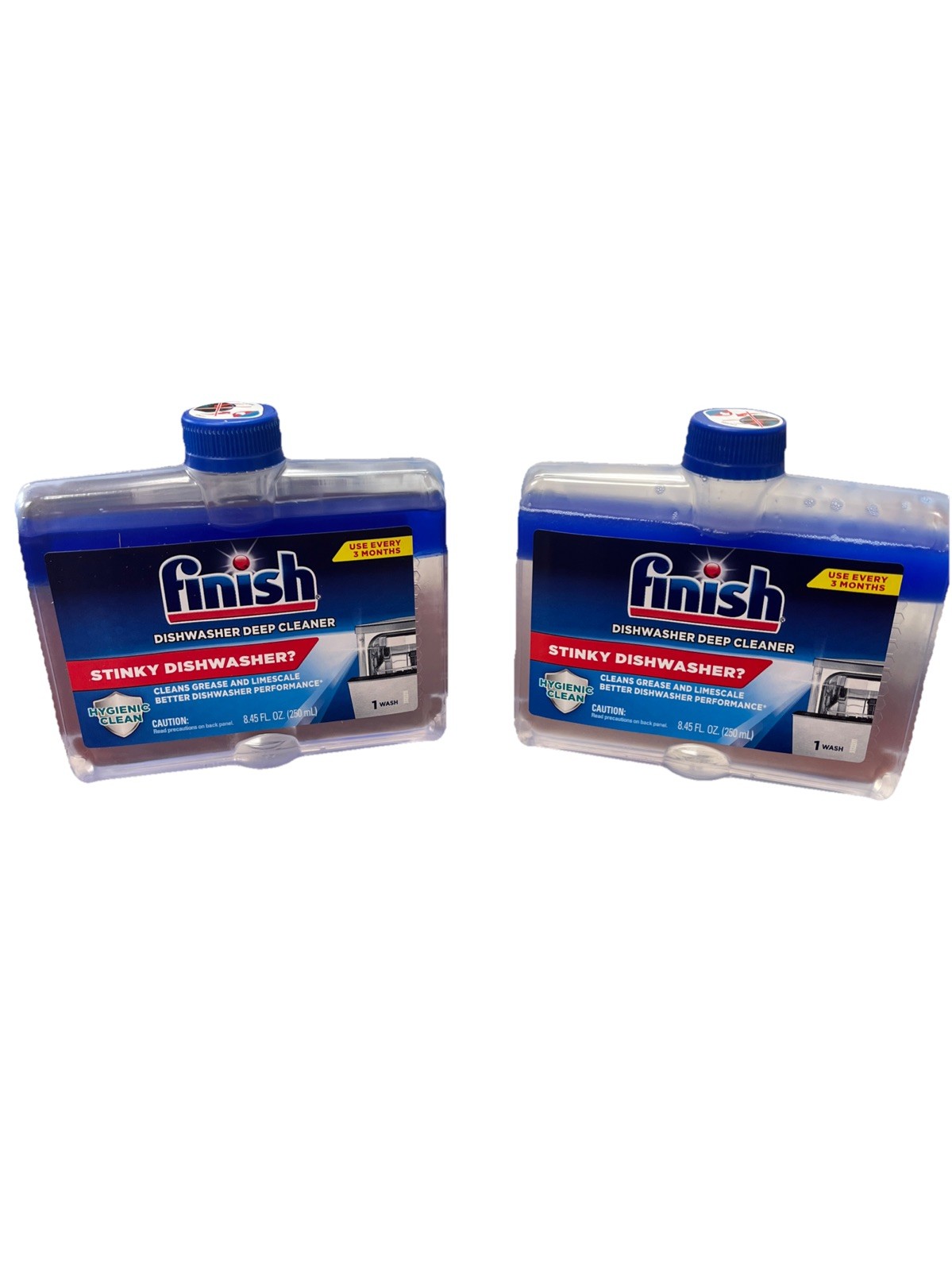 Finish Dual Action Dishwasher Cleaner Fight Grease Limescale Fresh 8.45oz 2pk