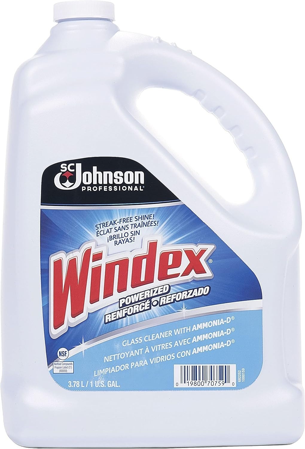 Windex Unscented Glass, Water-Based Soil, Easy-To-Pour, Cleans Window, 128 Fl Oz