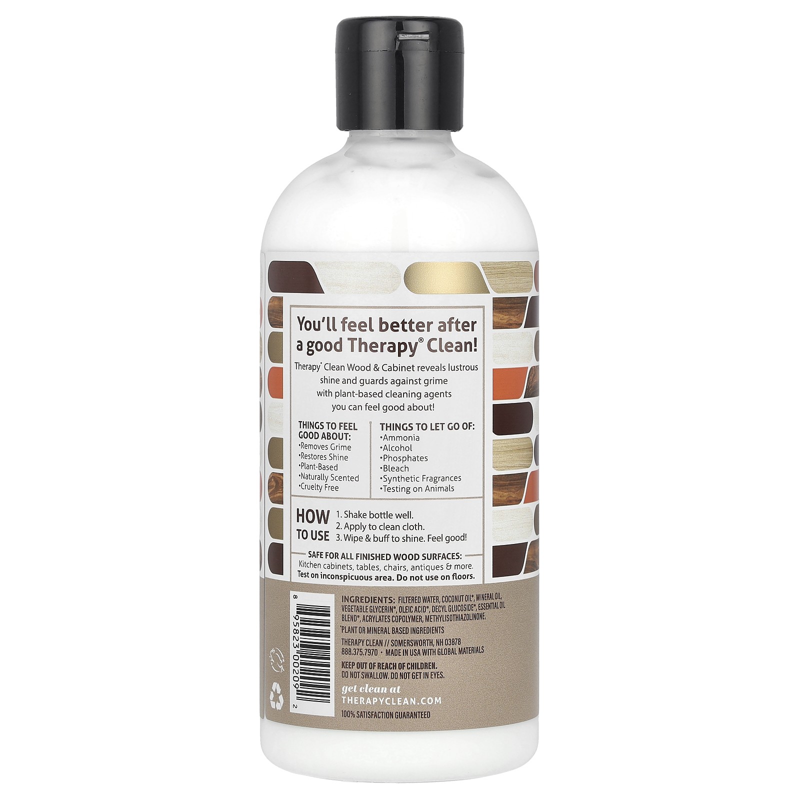 Wood & Cabinet, Cleaner & Polish with Essential Oils, 16 fl oz (473 ml)