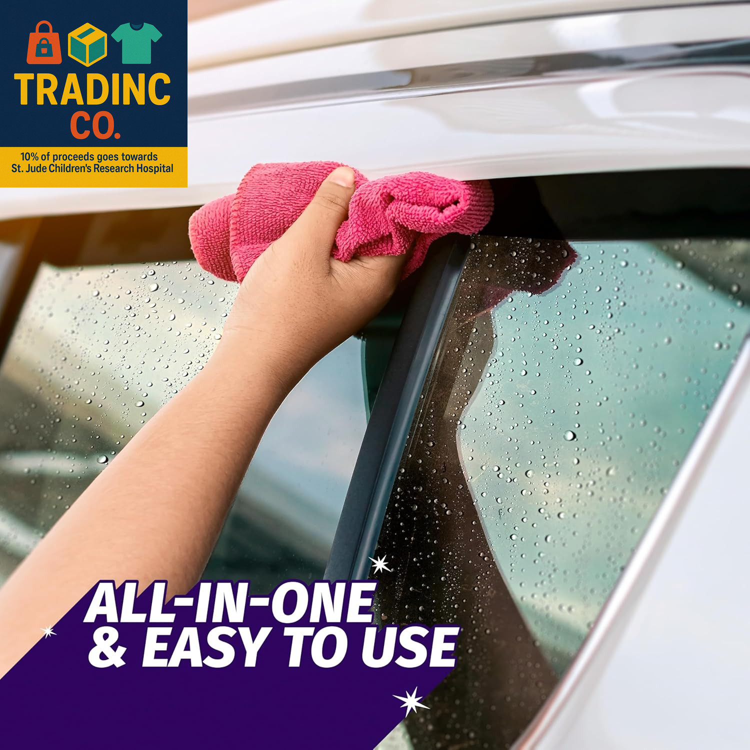 Automotive Car Window and Glass Cleaner, Streak-Free Shine for Car Glass Exterio