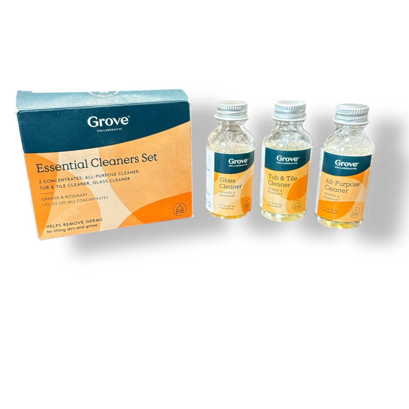 Grove Co. Essential Cleaners Set Concentrates Orange & Rosemary