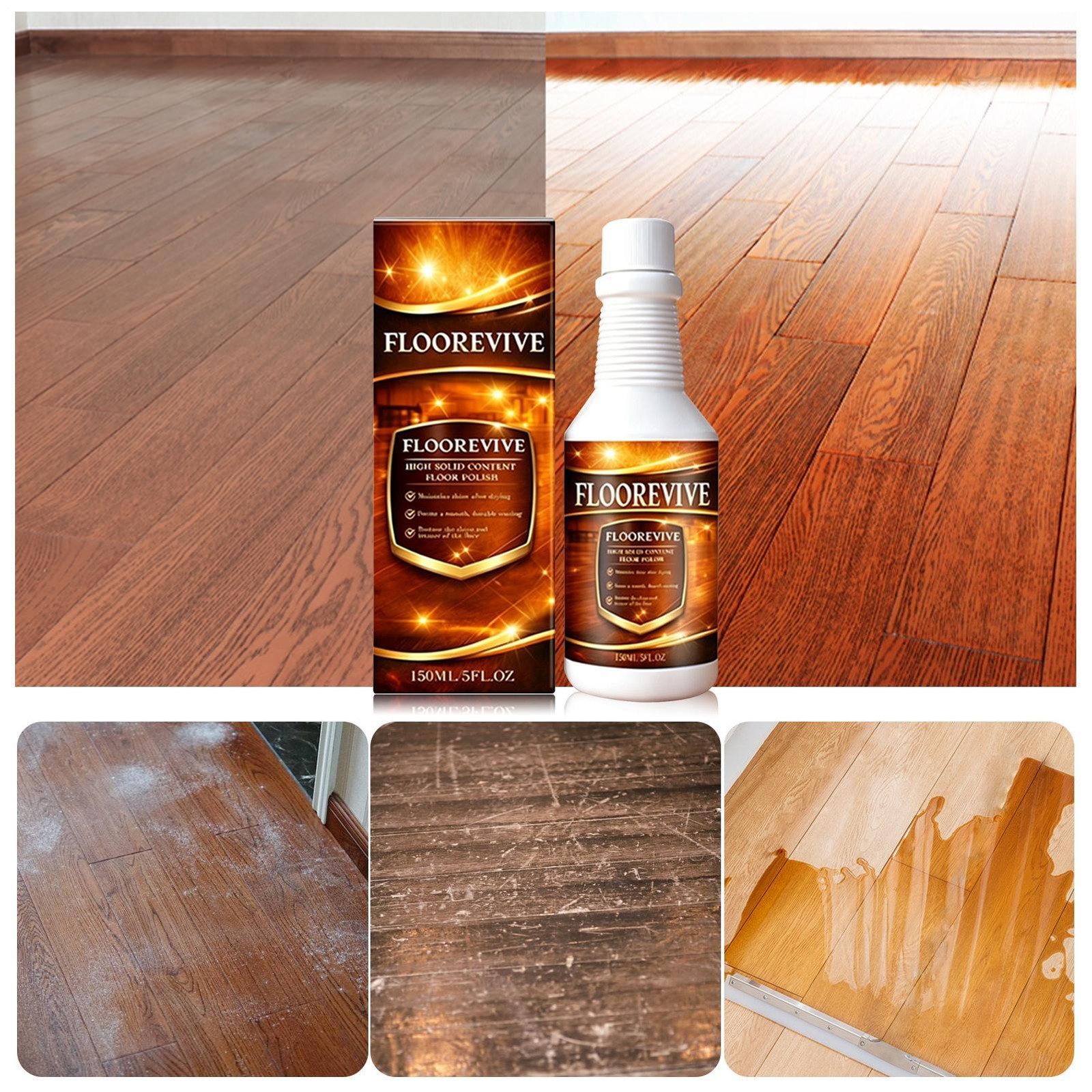 Floorevive Floor Restorer Floor Restorer/Polish -Revitalize And Shine Wood 150ml