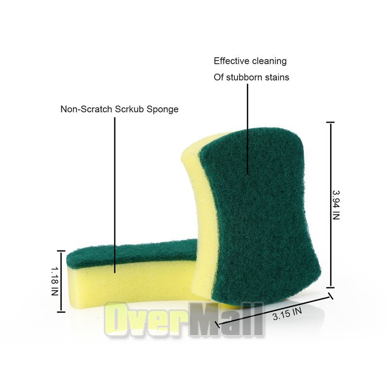 6-60 PCS Absorbent Non-Scratch Cleaning Scrub Sponges for Kitchen Dishes/ Pots