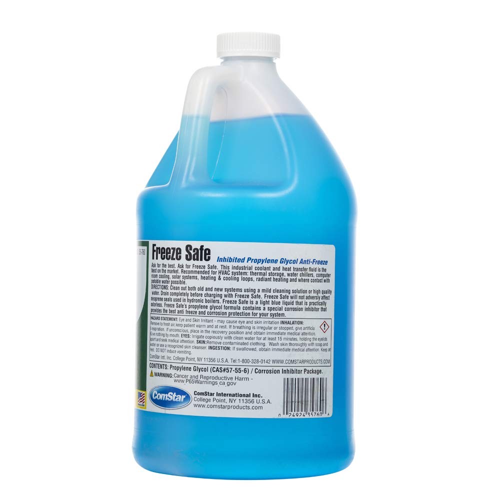 ComStar Freeze Safe,1 Gallon, Propylene Glycol Anti-Freeze with Blue Color & …