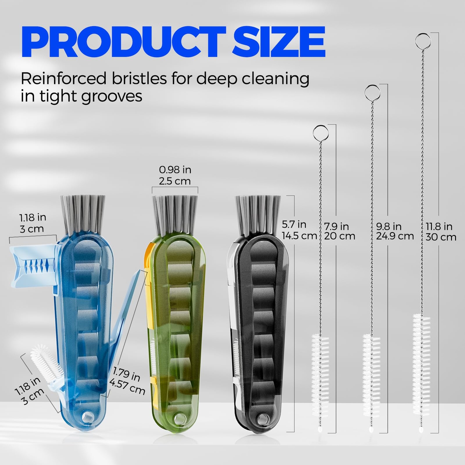6 PACK Holikme 4 in 1 Cup Lid Cleaning Brush Set with 3 Straws, Multifunction…