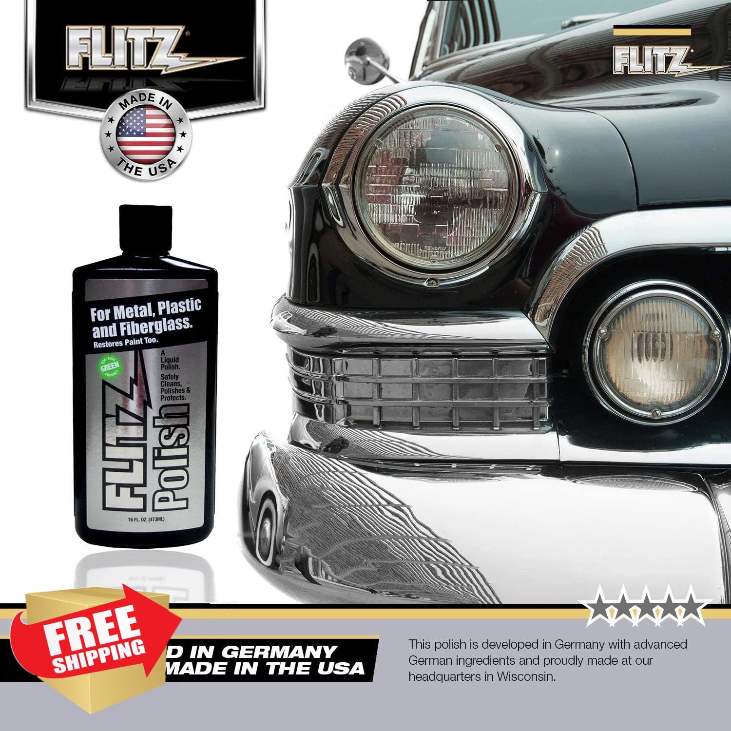 FLITZ Metal Polish Liquid 7.6oz 6 Pack
