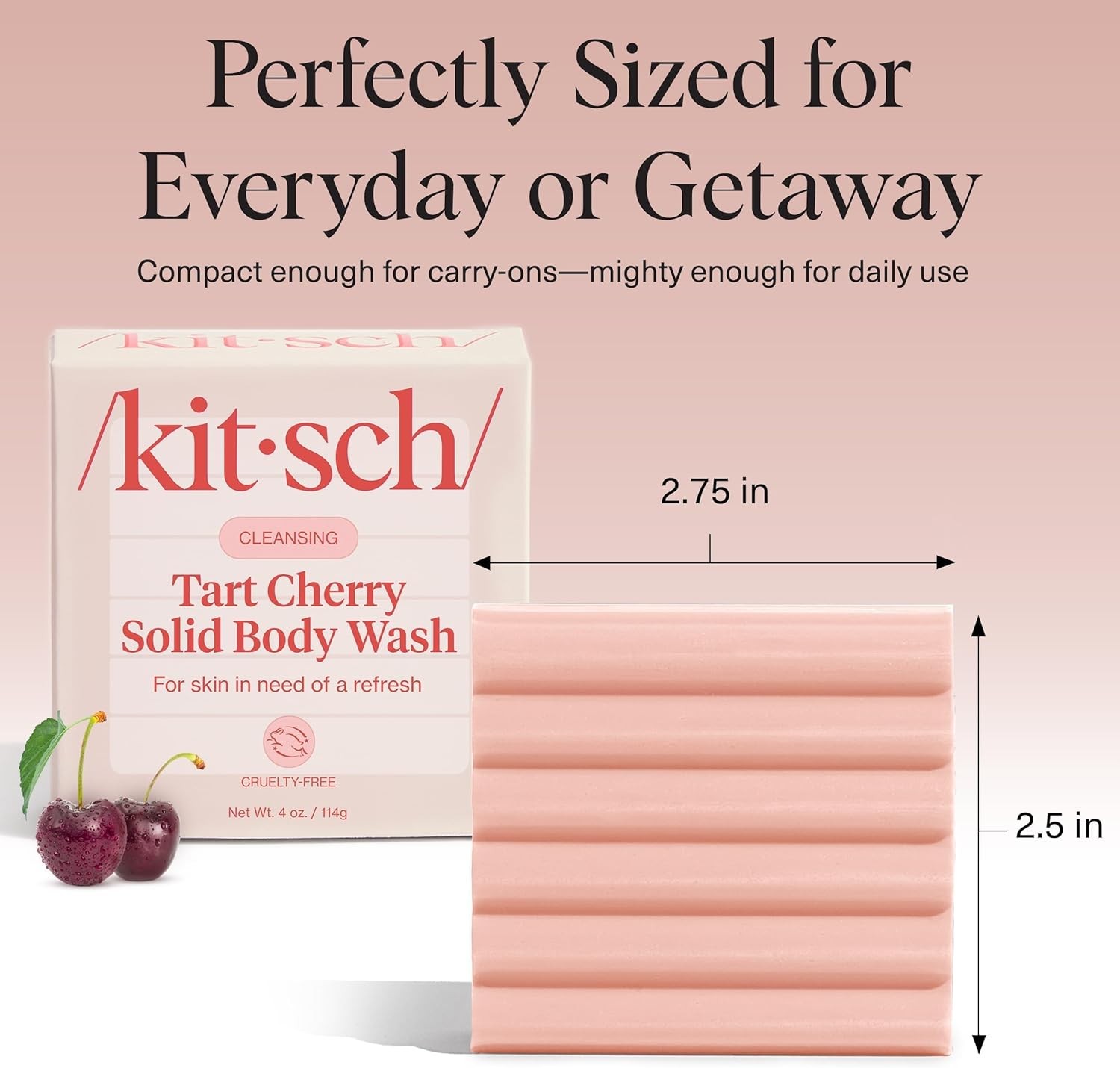 Cleansing Tart Cherry Soap Bar with Refreshing Scent – Eco-Friendly