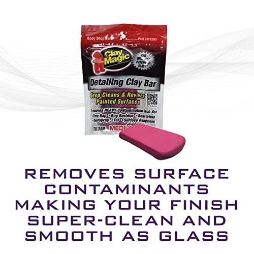 Medium Red Clay Bar 200g for Glass, Chrome, Fiberglass & More – Auto Detailing T