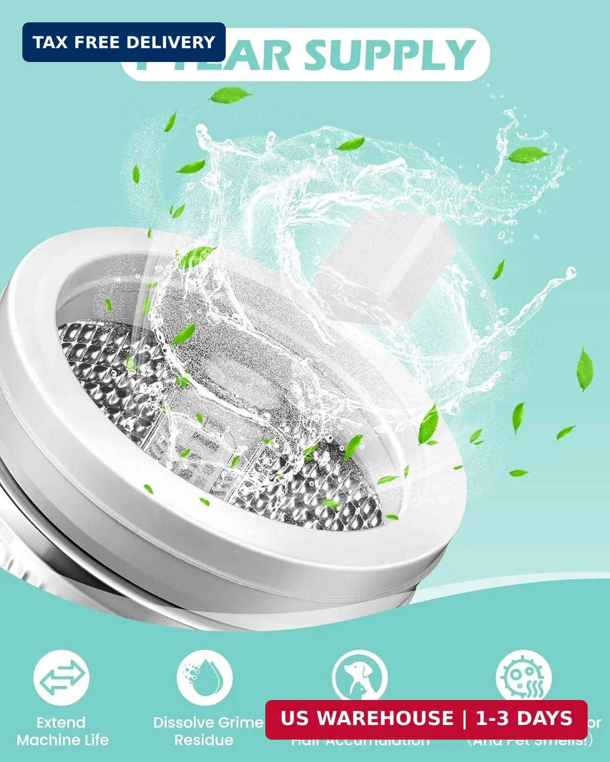 Washing Machine Cleaner Tablets: 40% Stronger Cleaning Power, Deep Cleaning Tabl