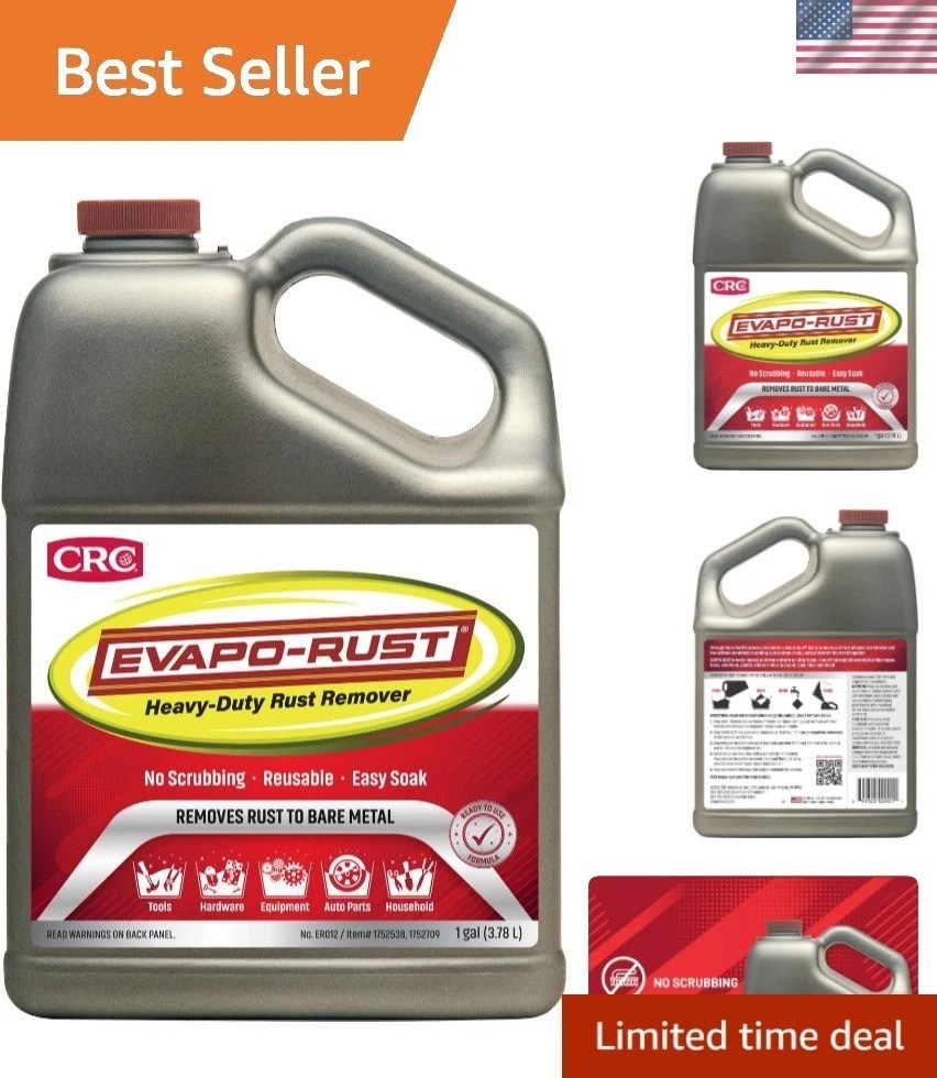 Effortless Rust Removal: 128 oz Non-corrosive Rust Cleaner for Metal Parts