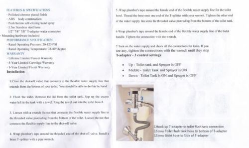 Muslim Shower Handheld Diaper Sprayer Bidet Shattaf Douche toilet Tadaptor Hose