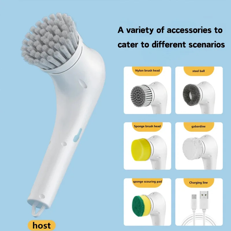 Automatic Cleaning Brush Sponge Material Powerful Stain Removal Multiple Brush