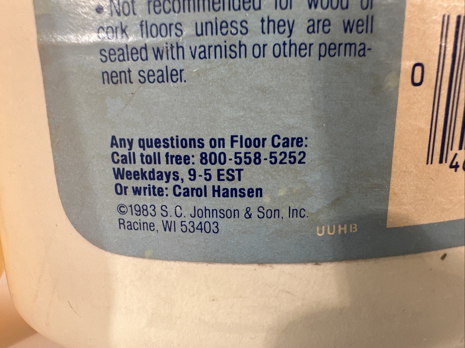 2 Vtg SC Johnson Wax Step Saver Floor Care 1 Half & 1 FULL NOS Movie Prop