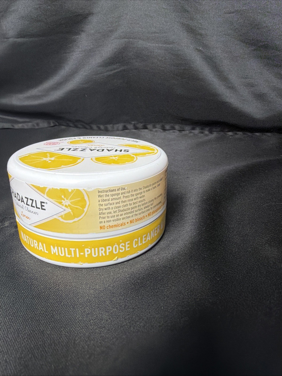 Shadazzle All Purpose Cleaner & Polish Lemon 10.5oz Lot Of 2 New- 1 Can Has Chip