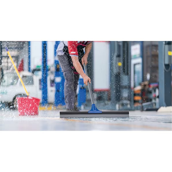 30″ Straight Silicone Blade Floor Squeegee Industrial Garage Driveway Cleaning