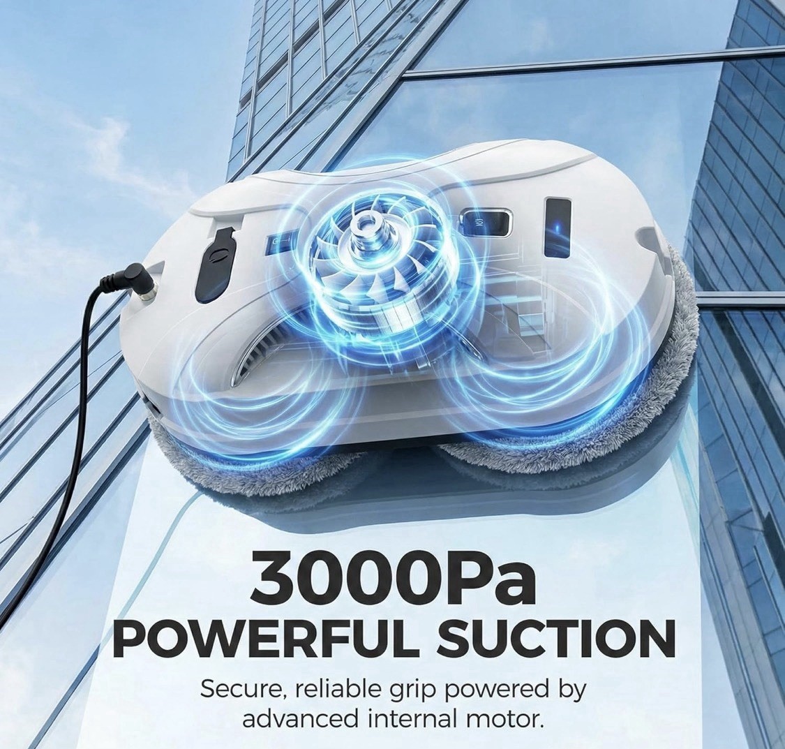 Window Cleaning Robot 2026 Auto Dual Spray, Intelligent Cleaning w/Path Plan’g