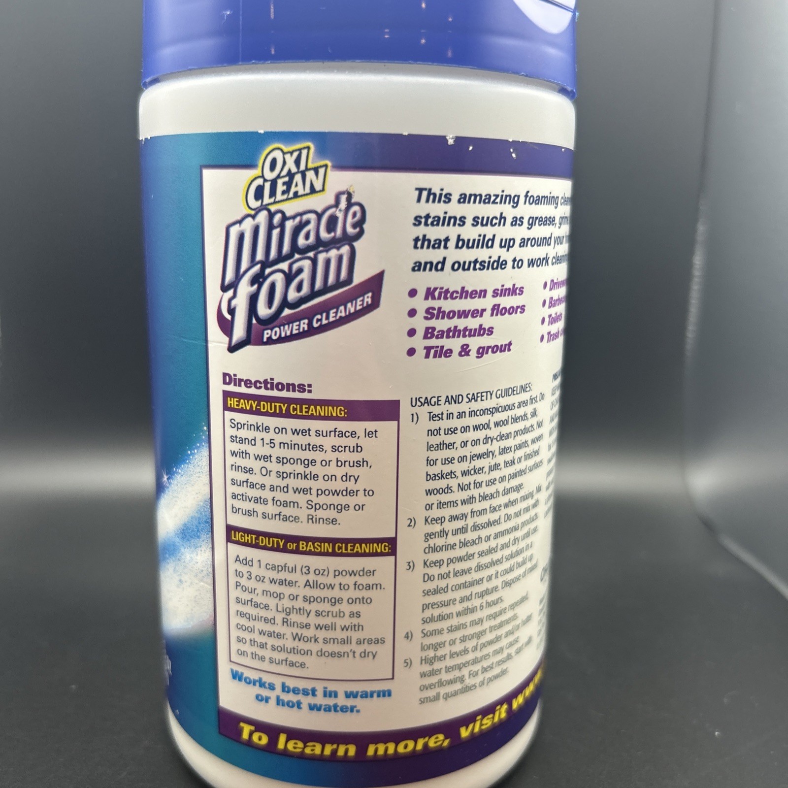OxiClean Miracle Foam Power Cleaner Discontinued Powder 32 oz Oxi Clean 2 lbs