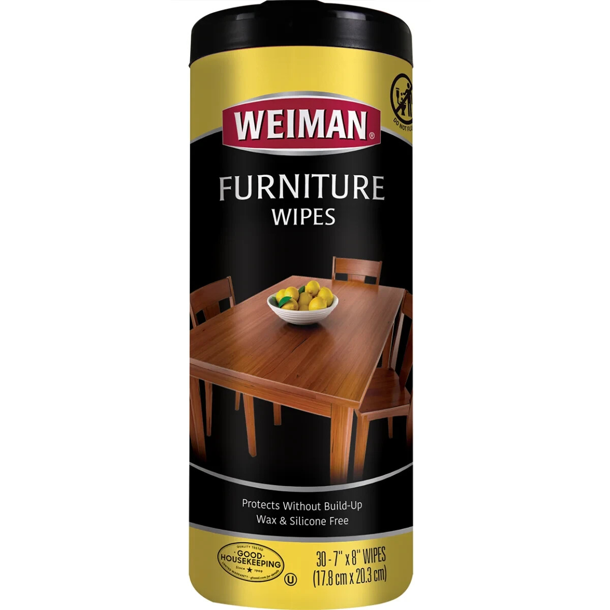 Weiman Wood Cleaner Wipes Protect Polish Furniture Non-Toxic UV Protection 30 Ct