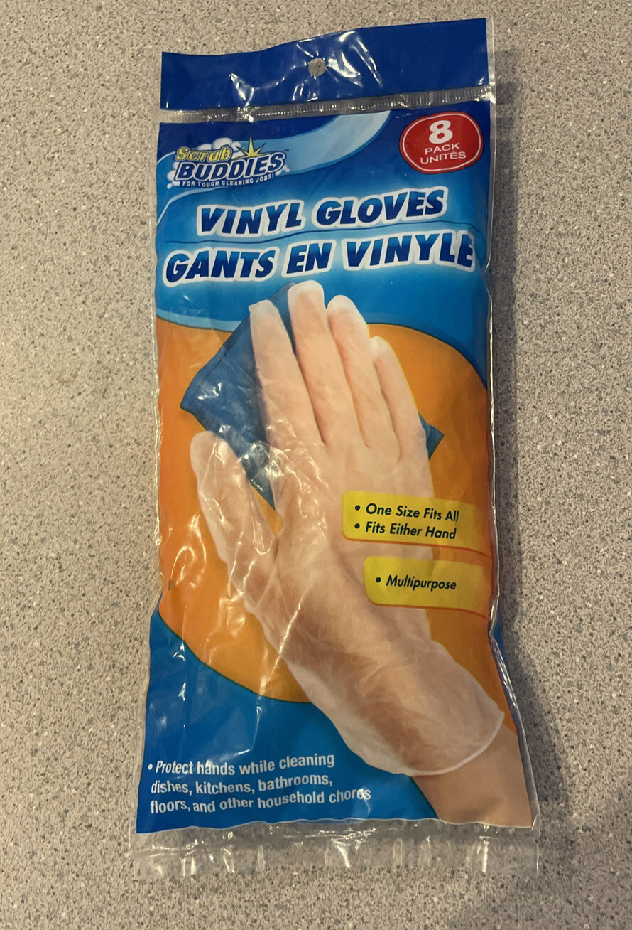 8 Scrub Buddies Latex Gloves One Size Fits Most – Multipurpose