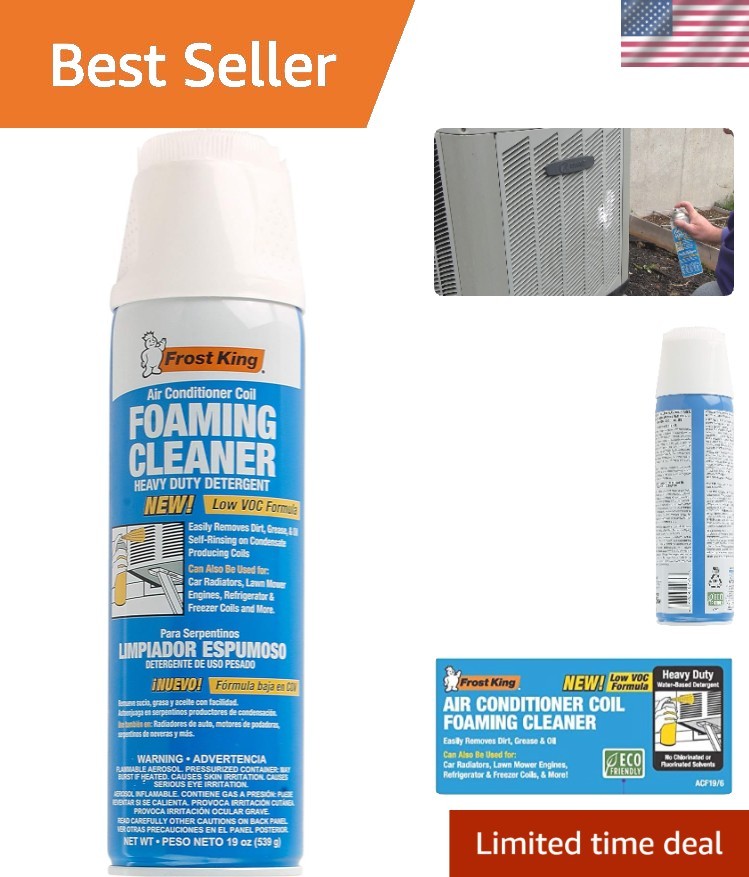 Foam Coil Cleaner 19oz – Effective with No Rinse and Pleasant Lemon Scent