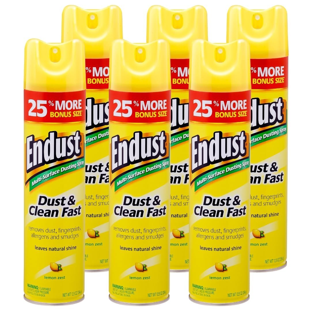 Multi-Surface Cleaning Spray – Lemon Zest Scent, 6-Pack, Dusting & Cleaning Solu
