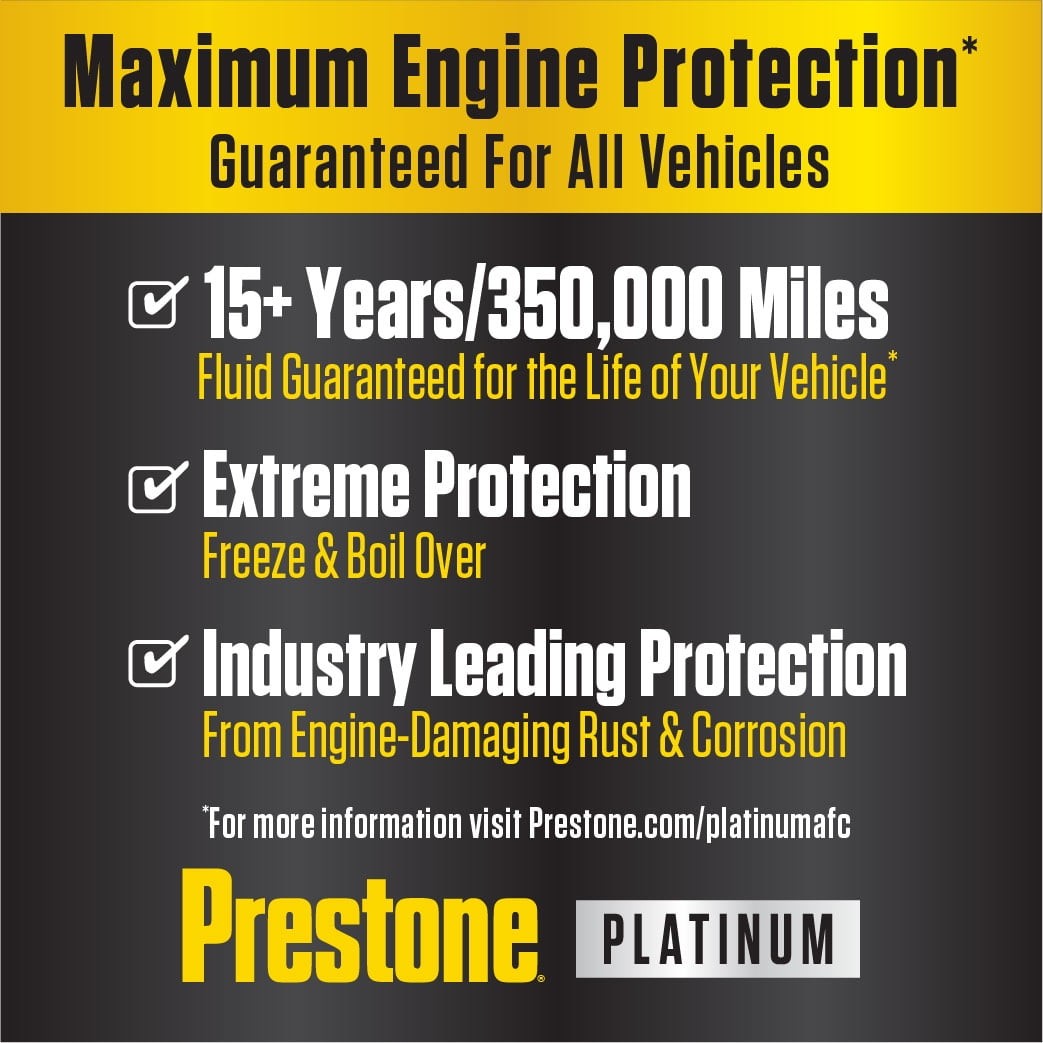 (2 pack) Antifreeze+Coolant; 15yr/350k Mi, All Vehicles, 1 gal – Concentrate