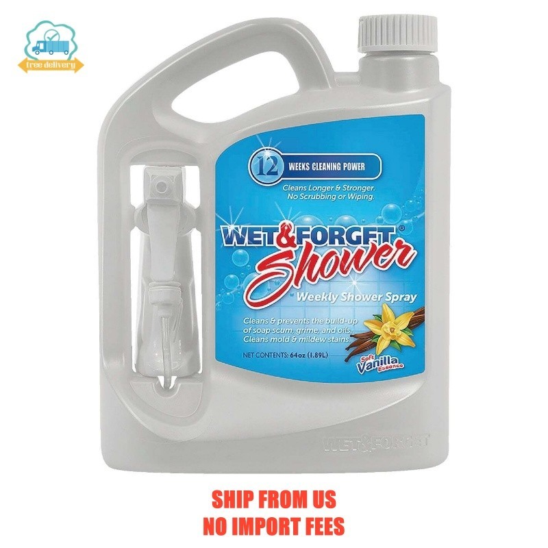 Wet & Forget Shower Cleaner Spray, Vanilla Scent, 64 oz