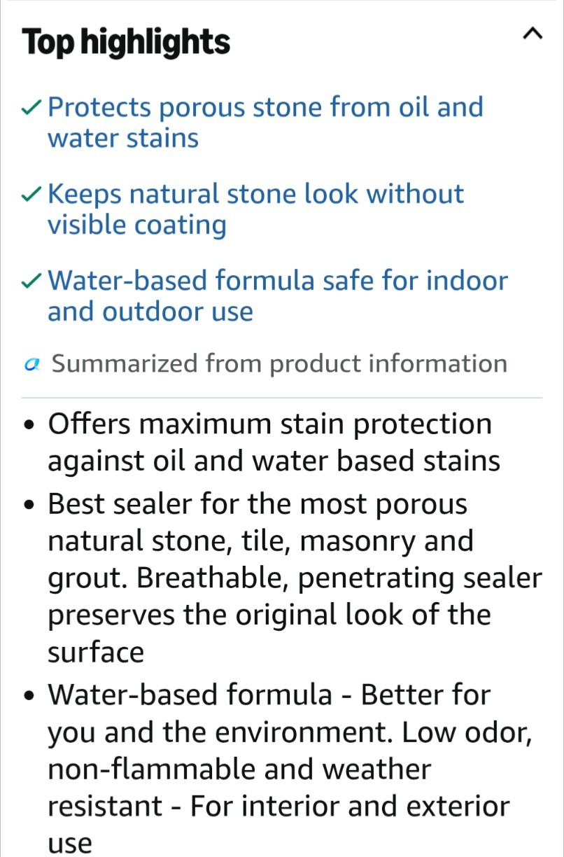 Laticrete Stonetech Bulletproof Sealer – Stone Counter 16 Oz / 1 Pint Sealed