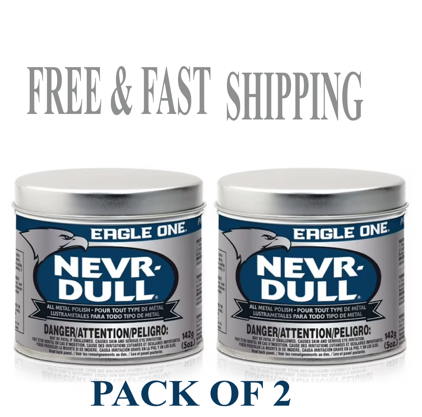 Eagle One Car Polish, Nevr-Dull Wadding Metal Polish, 5 Oz