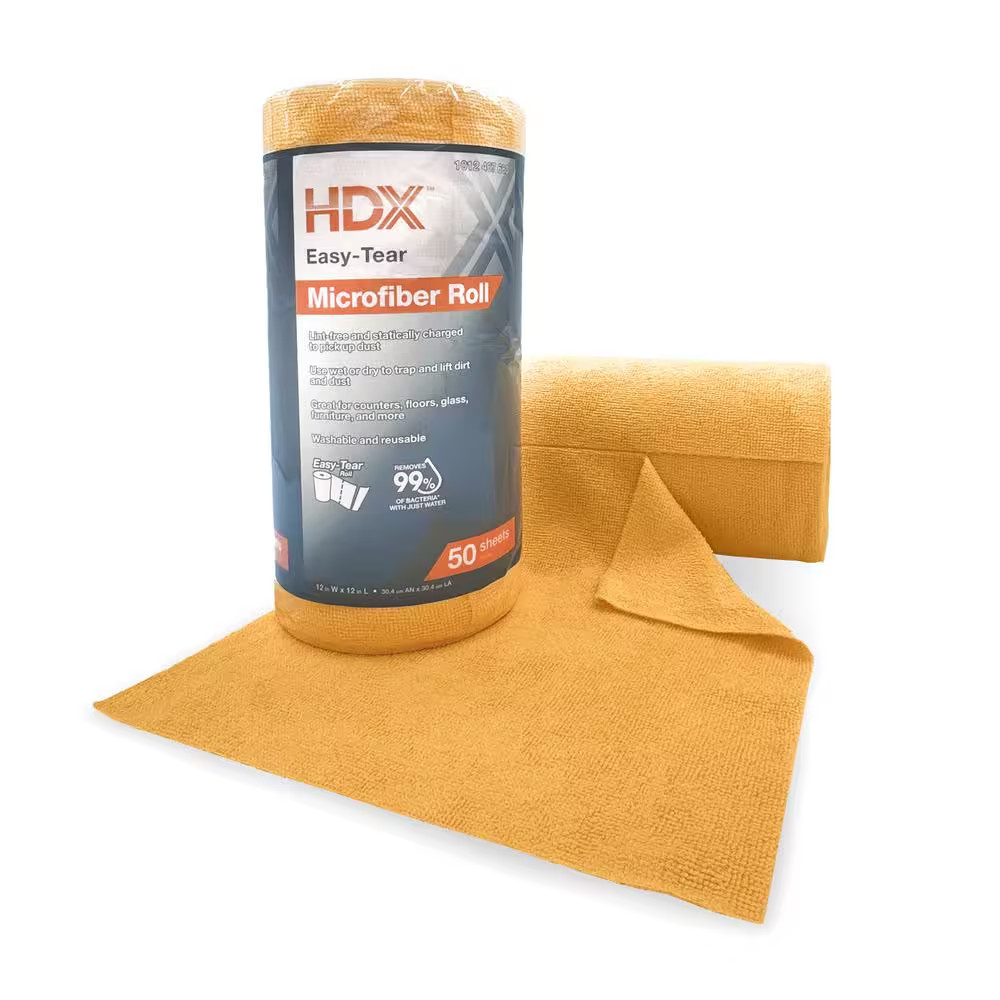 50 Count Microfiber Cloth Roll 32oz All-Purpose Cleaner Spray Household Kit