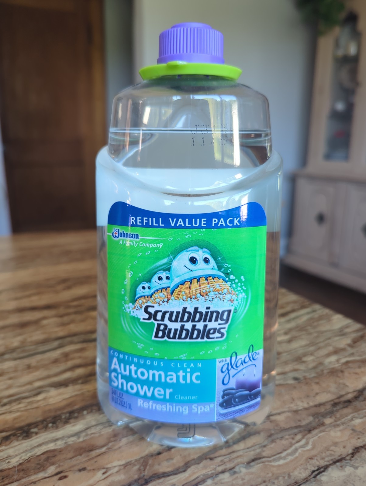 Scrubbing Bubbles Automatic Shower Cleaner Refill Glade Refreshing Spa 34oz. NEW