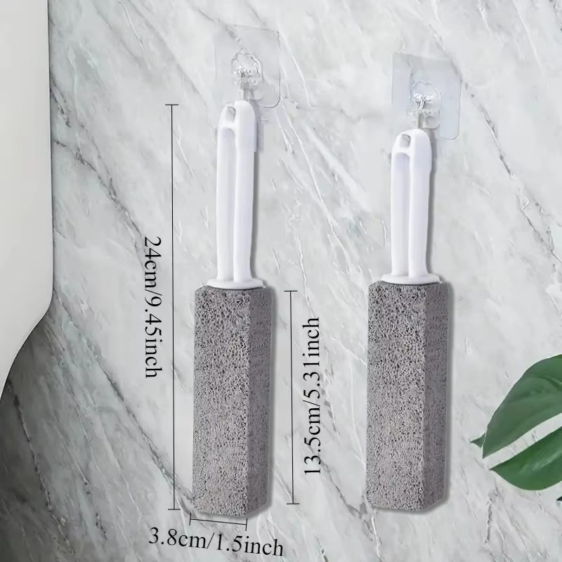 2 Pcs Pumice Stone Cleaning Heavy Duty Handle Toilet Scouring Stain Remover Tool