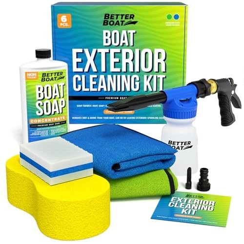Boat Cleaning Kit Foam Gun Soap Sponge Microfiber Cloths Marine Cleaner