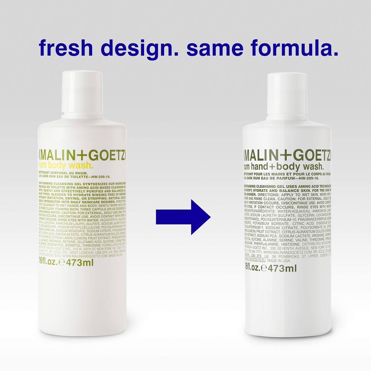 MALIN+GOETZ Hand + Body Wash | Gentle Foaming Cleanser with Botanical Extracts