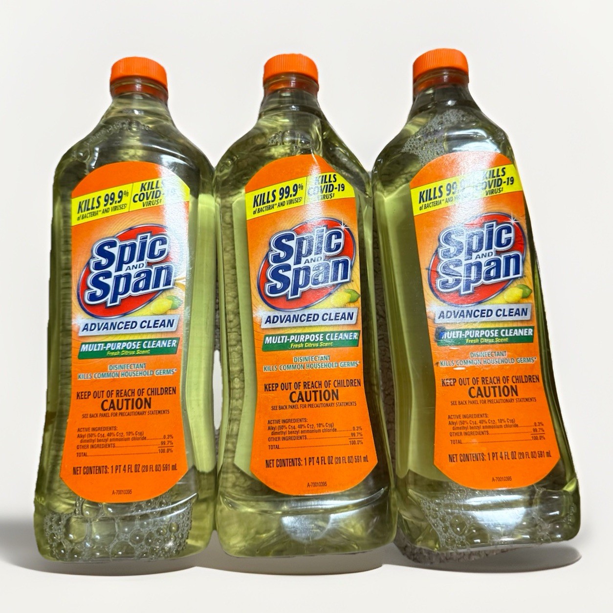 3 Pack Spic And Span Multi-purpose Cleaner Citrus Scent 20oz Each New