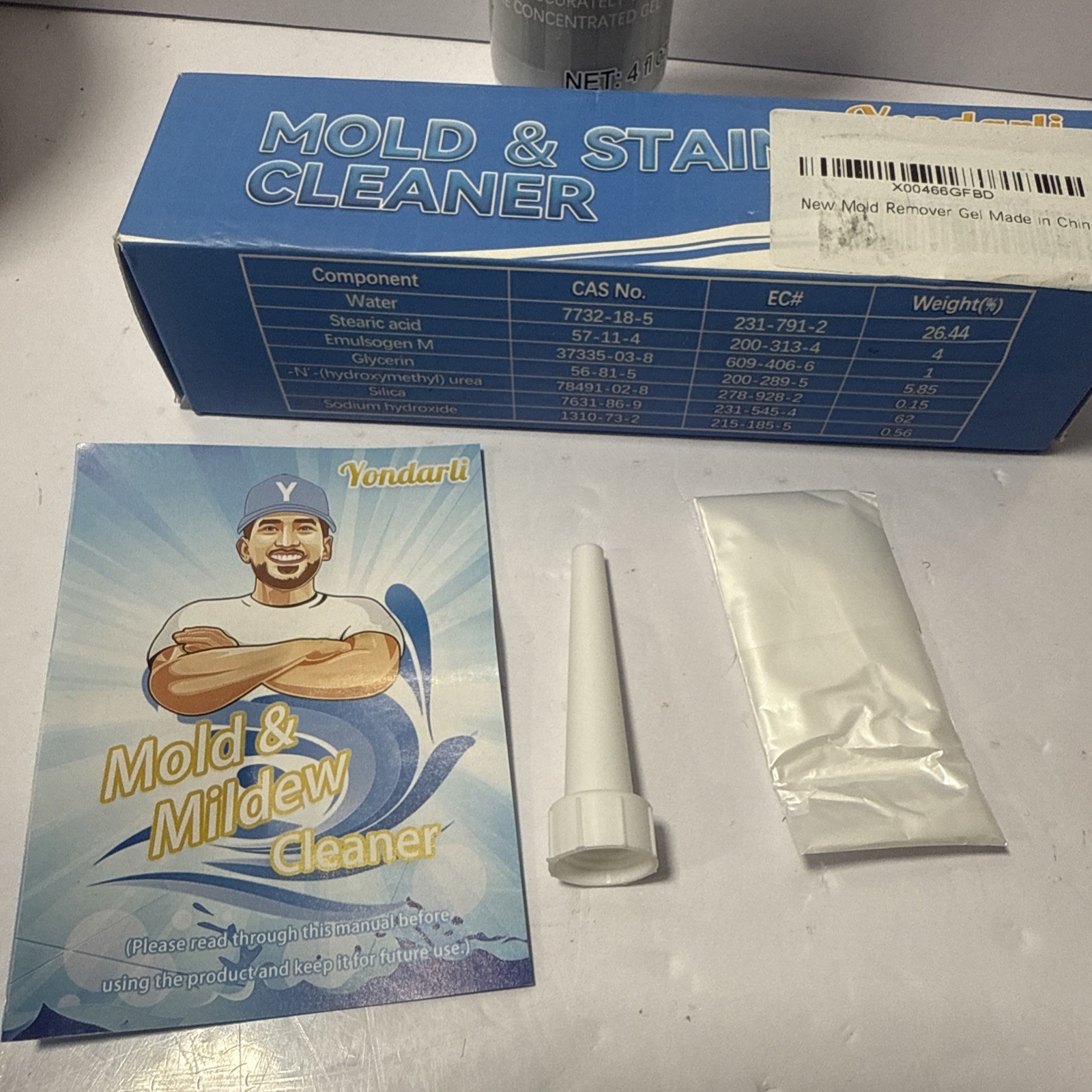 Yondarli 2022 Upgrade Mold Stain Cleaner 4fl Oz Concentrated Gel Bath Cleaning