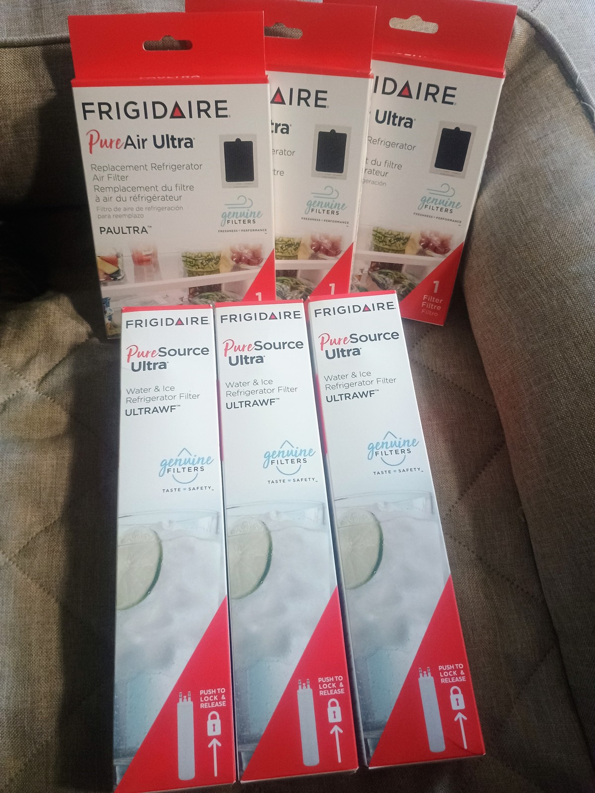 LOT FRIGIDAIRE Refrigerator Filters ~ 3 PureSource Ultra ~ 3 PureAir Ultra