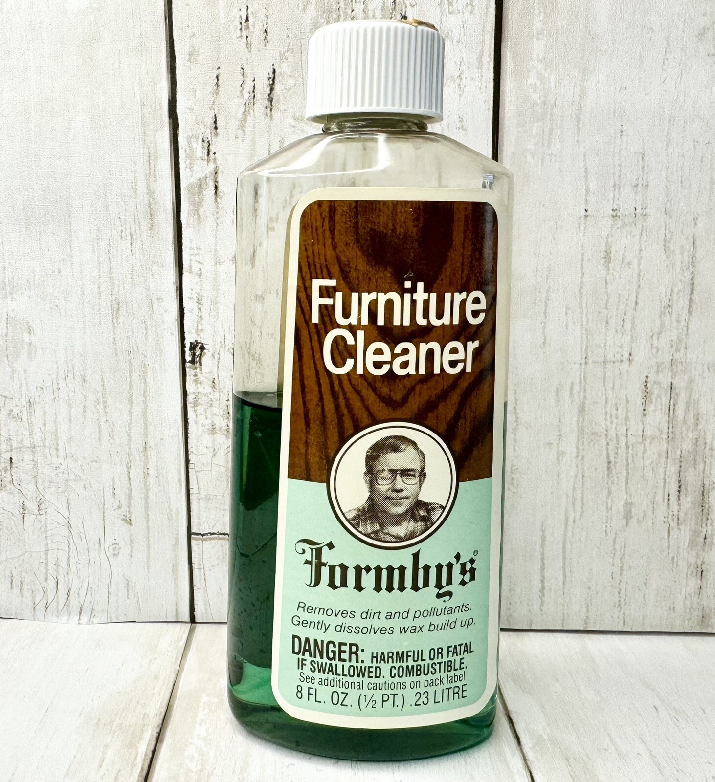 Vintage FORMBY’S Furniture Cleaner~Removes Wax Build Up Green~8 fl oz 60% Full