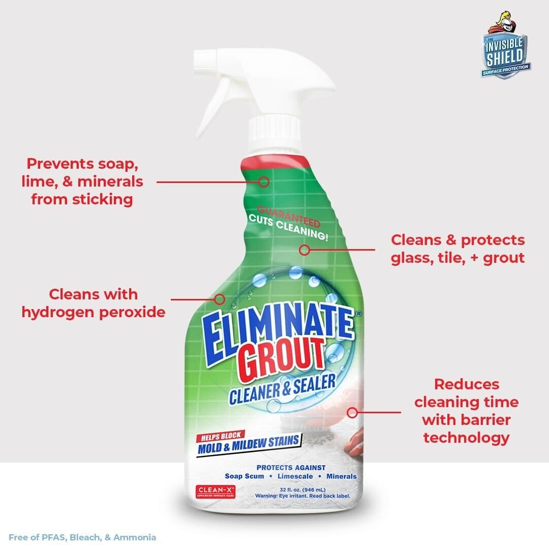 Eliminate Grout Cleaner & Sealer with Hydrogen Peroxide – 32 fl. oz. by UNELK…