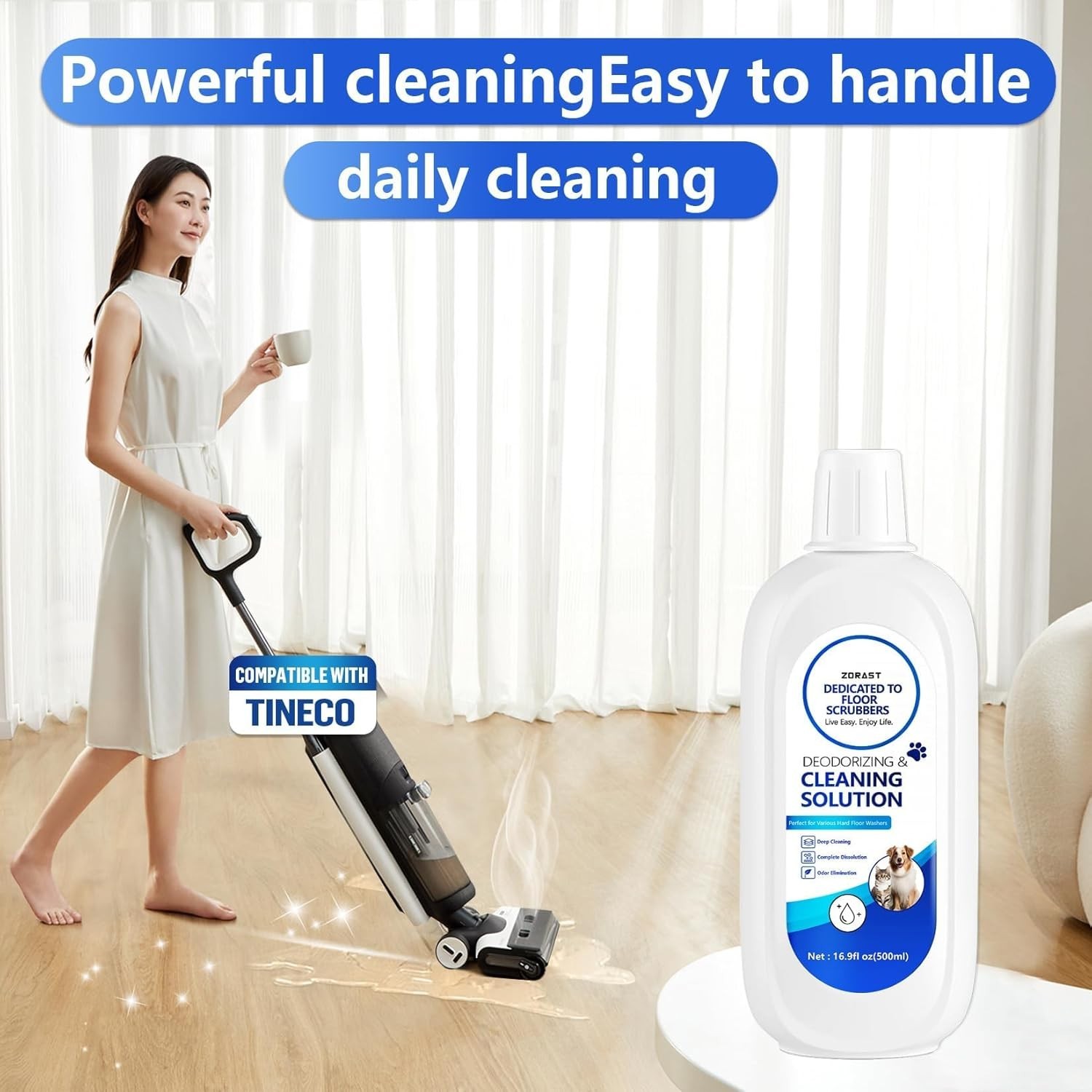 Natural Floor Cleaning Solution, Streak-Free for Hardwood and More, Pack of 2
