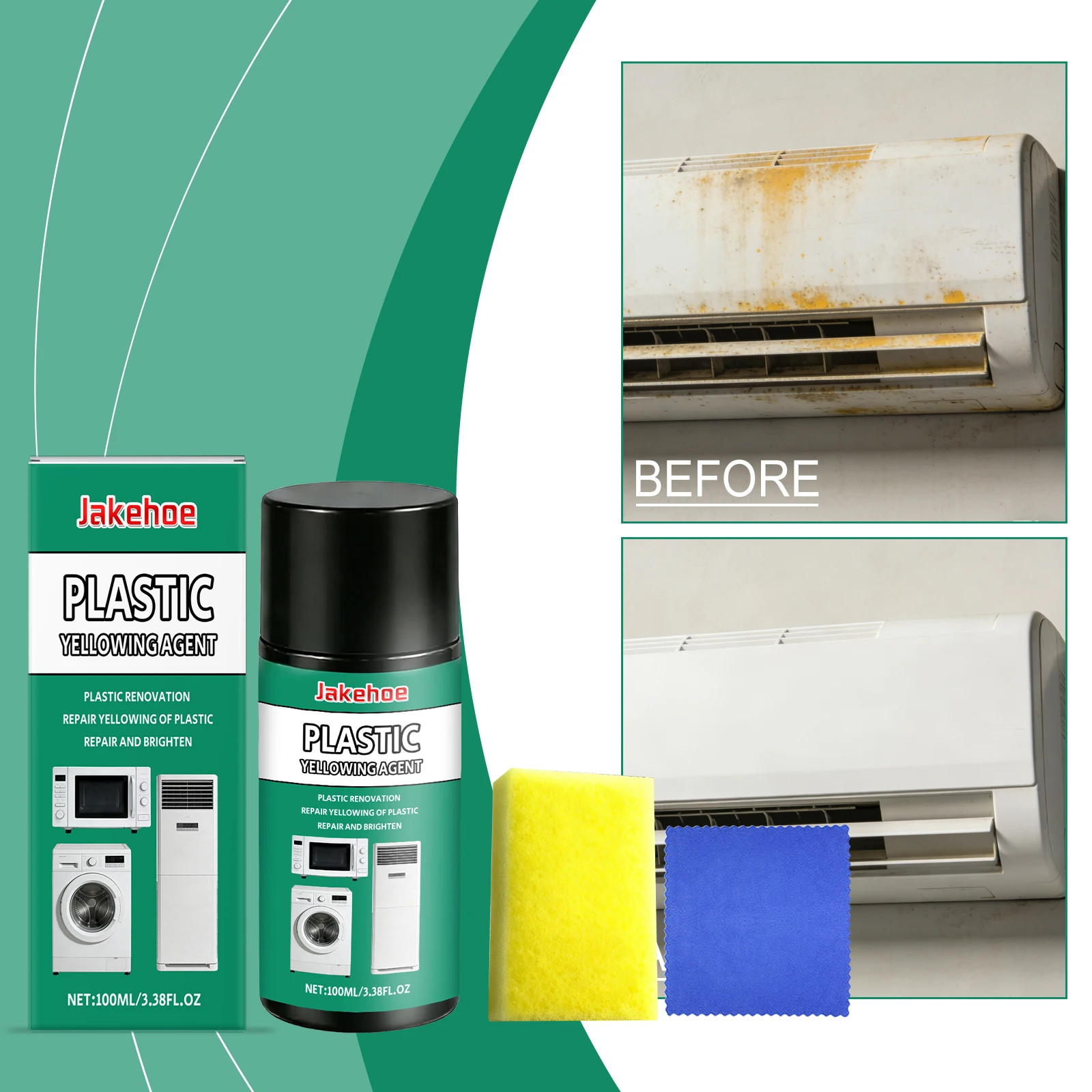 Plastic Yellowing Remover Scratch Repair – Appliances AC Units Fridge Toilet Bac