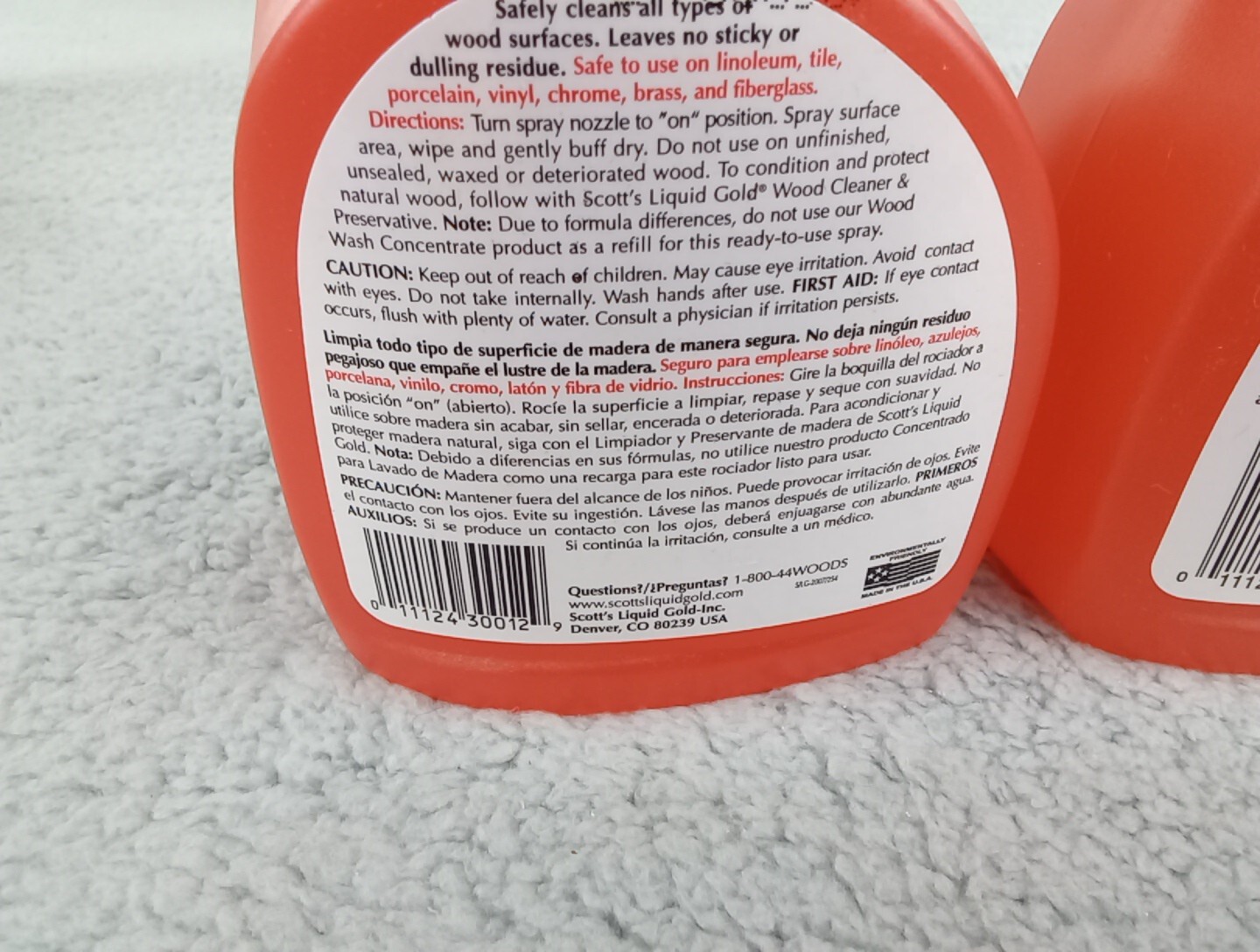 2x Scott’s Liquid Gold Wood Wash Ready-To-Use Spray Bottle 24 Fl Oz Cleaner