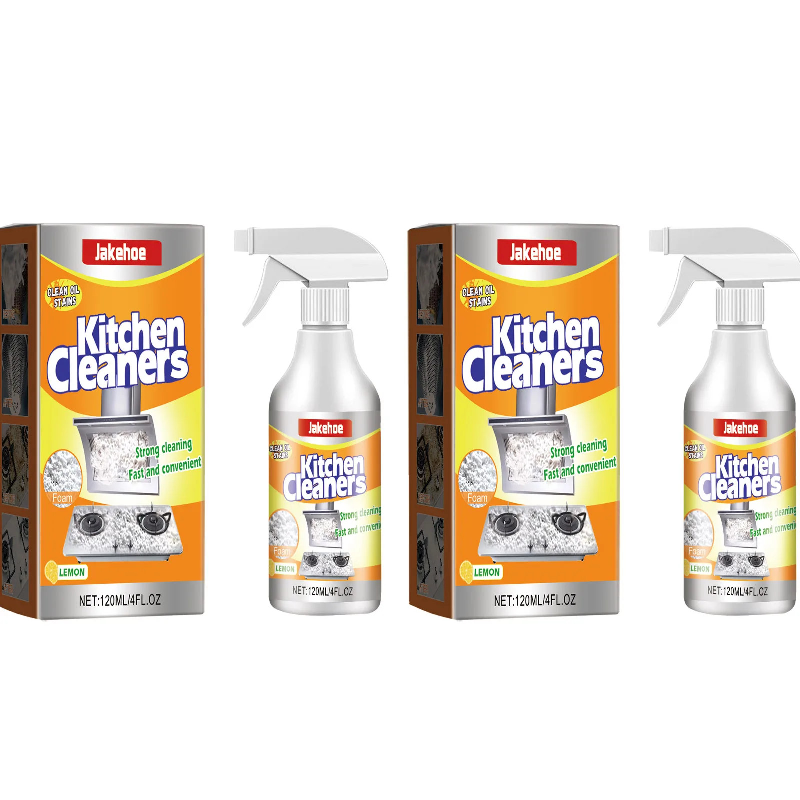 Kitchen Foam Cleaner Degreaser Spray Removes Grease Oil Stains Multi Purpose