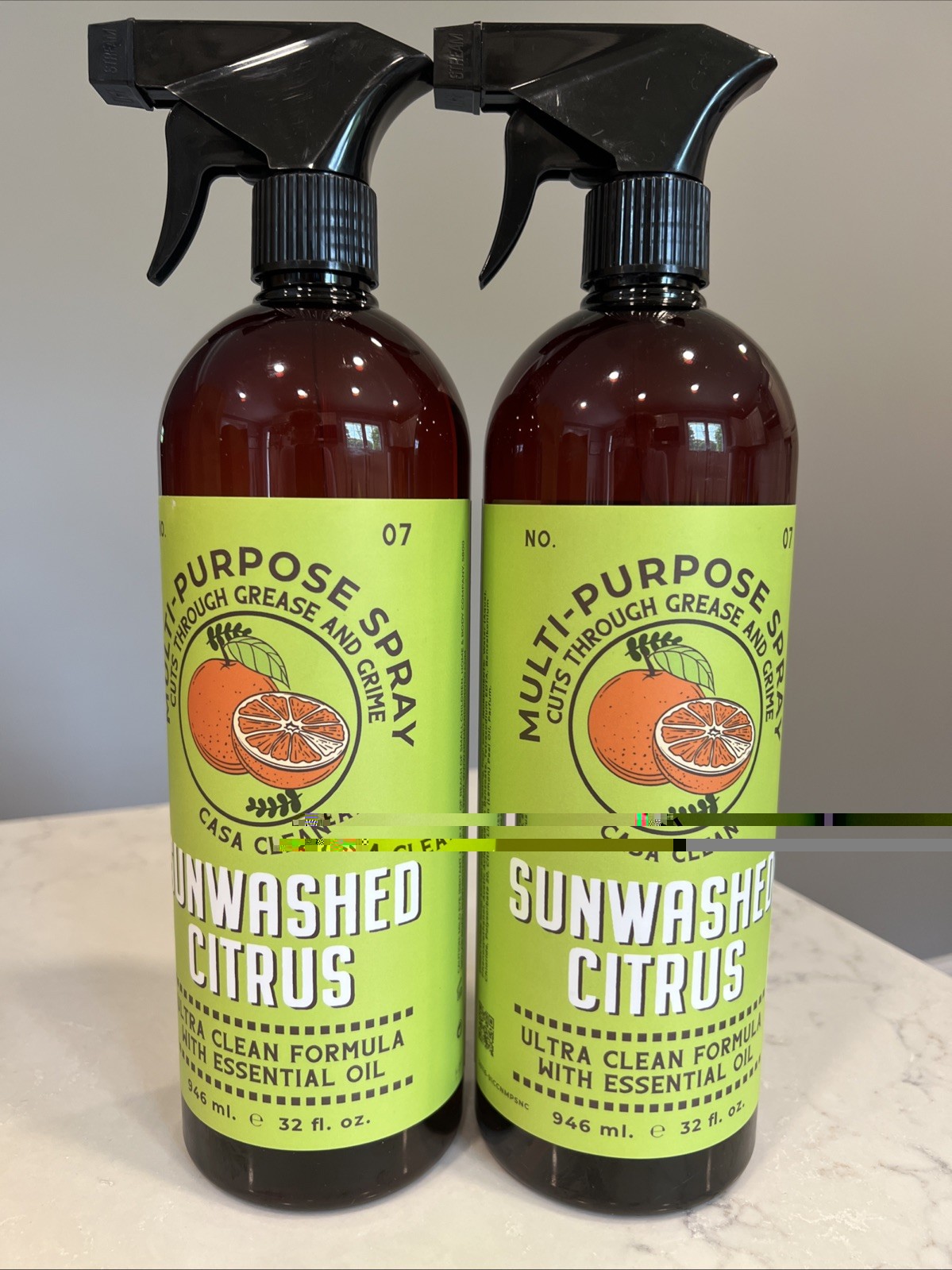 (2-Pk) KITCHEN REFRESHER Cleaner Odor Eliminator Deodorizer Sunwashed Citrus No7