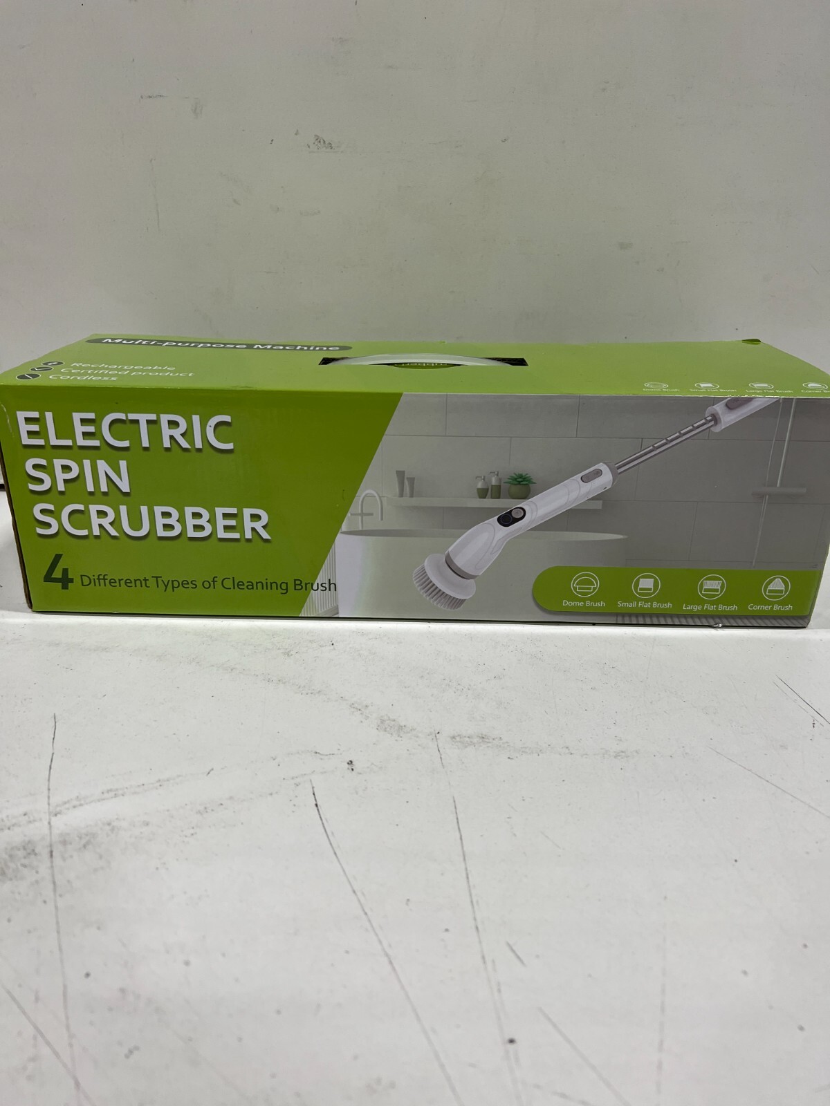 Electric Spin Scrubber with 4 Types of Cleaning Brush Model KS-2640C