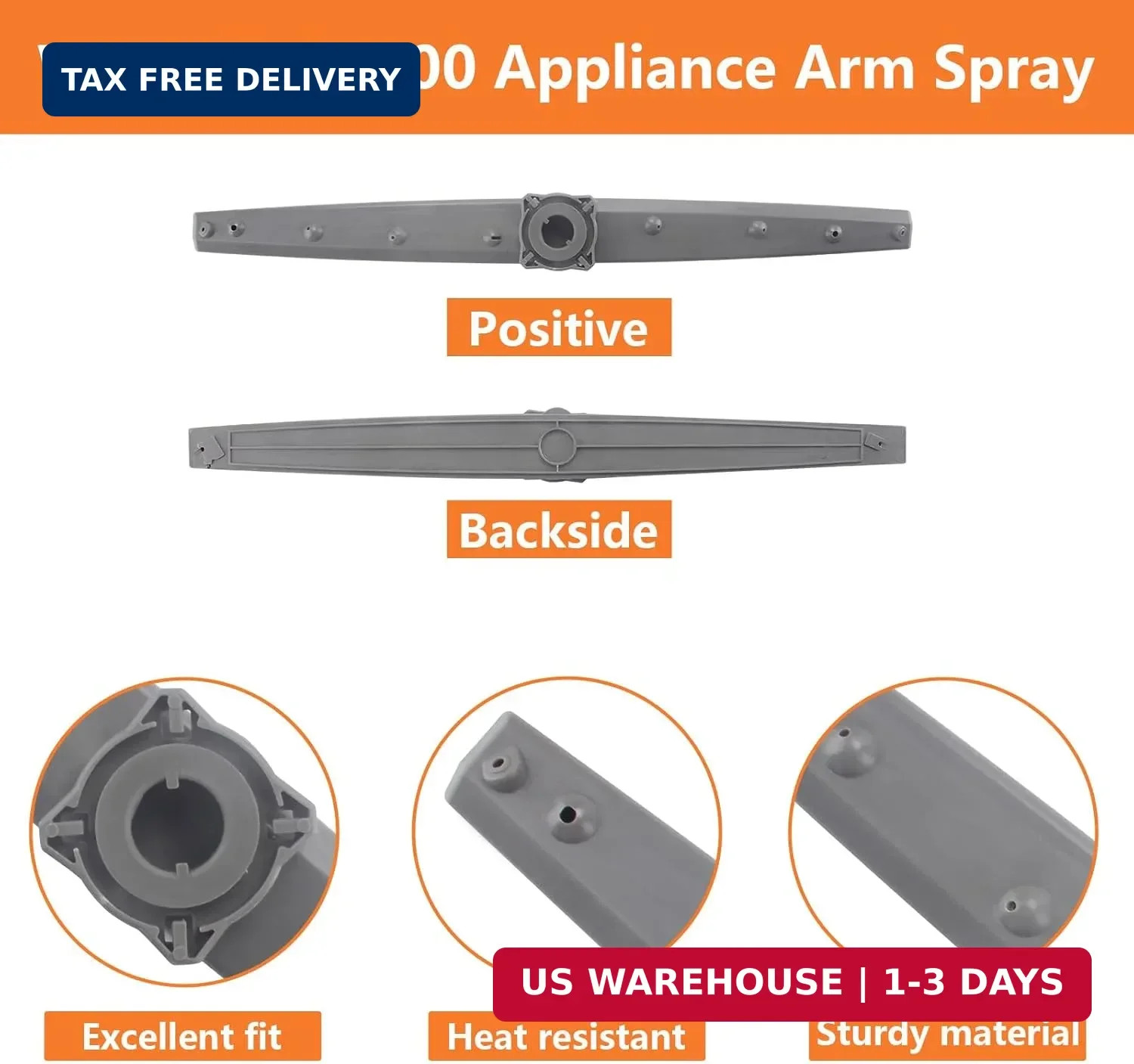 Dishwasher Middle Spray Arm WPW10498900 W10498900 Dishwasher Center Wash Arm Ass