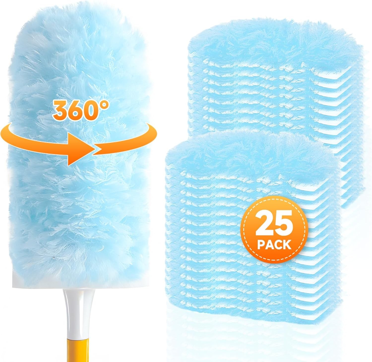 25 Count Duster Refills Compatible W/ Swiffer Dusters Cleaning Disposable Duster